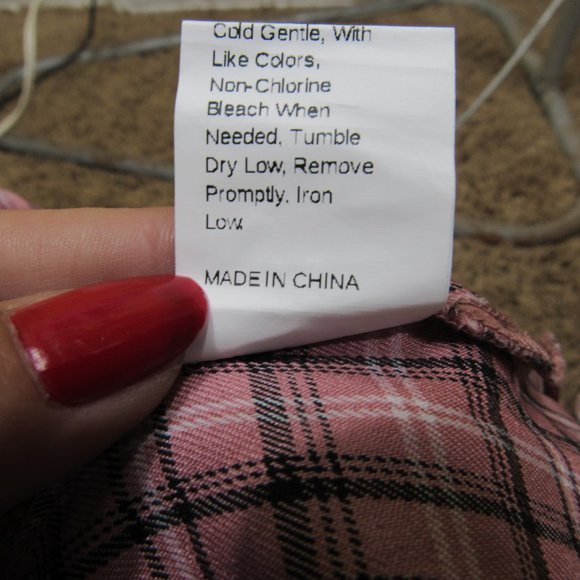 Shein women's Pink plaid skirt LG great shape - Picture 5 of 6